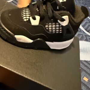 Jordan Kids Black and White Sneakers